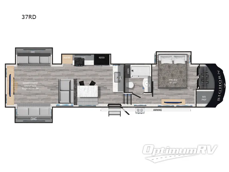 2024 Heartland Bighorn Traveler 37RD RV Floorplan Photo