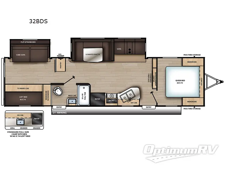 2023 Forest River Aurora 32BDS Floorplan Photo