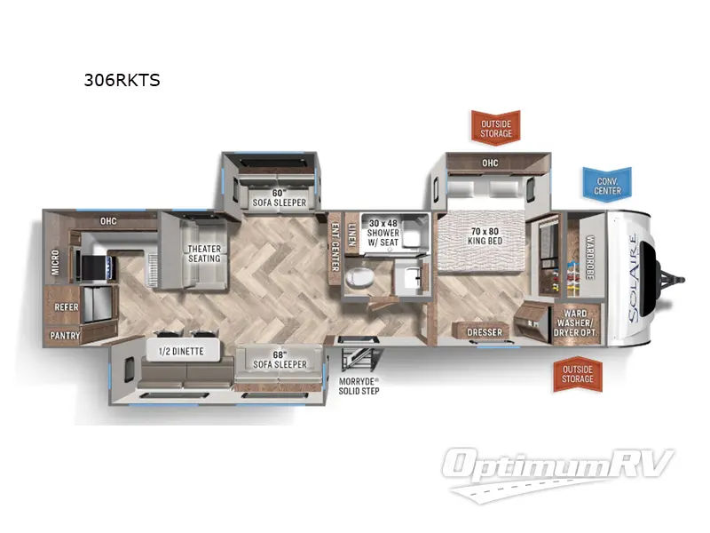 2023 Palomino SolAire 306RKTS Floorplan Photo