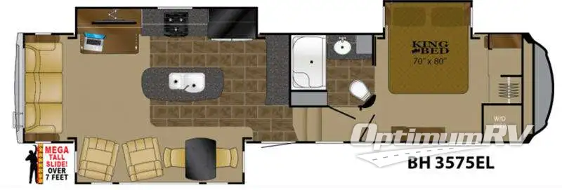 2016 Heartland Bighorn 3575EL Floorplan Photo