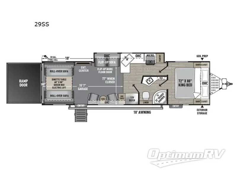 2025 Forest River Work and Play 29SS Floorplan Photo
