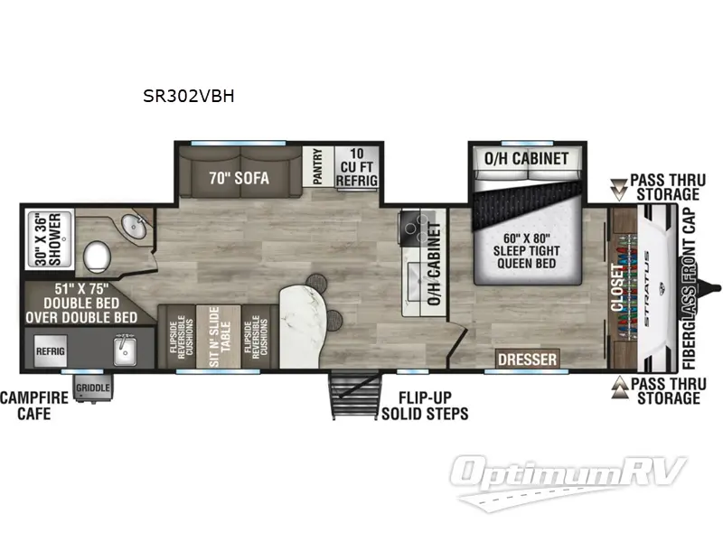 2026 Venture Stratus SR302VBH RV Floorplan Photo