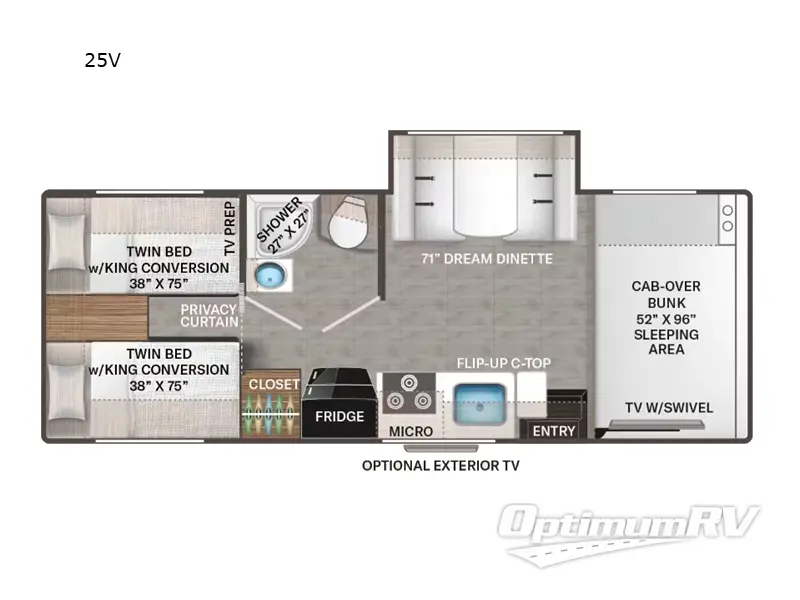 2024 Thor Chateau 25V RV Floorplan Photo