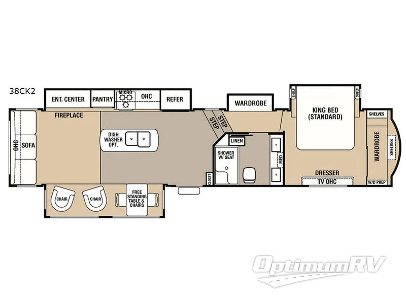 2017 Forest River Cedar Creek Hathaway Edition 38CK2 Floorplan Photo