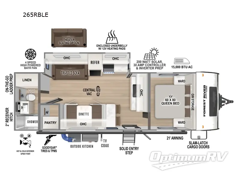 2025 Forest River Surveyor Legend 265RBLE Floorplan Photo
