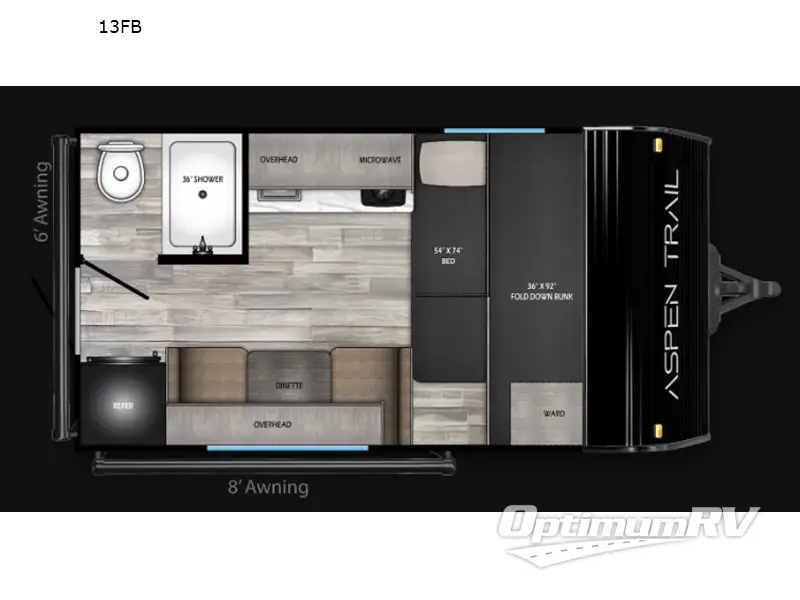 2026 Dutchmen Aspen Trail Mini 13FB Floorplan Photo