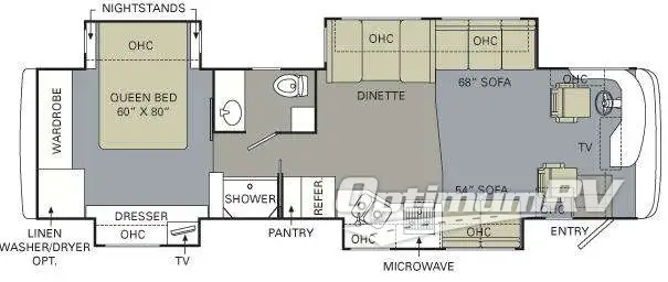 2009 Monaco Cayman 37 PBQ Floorplan Photo