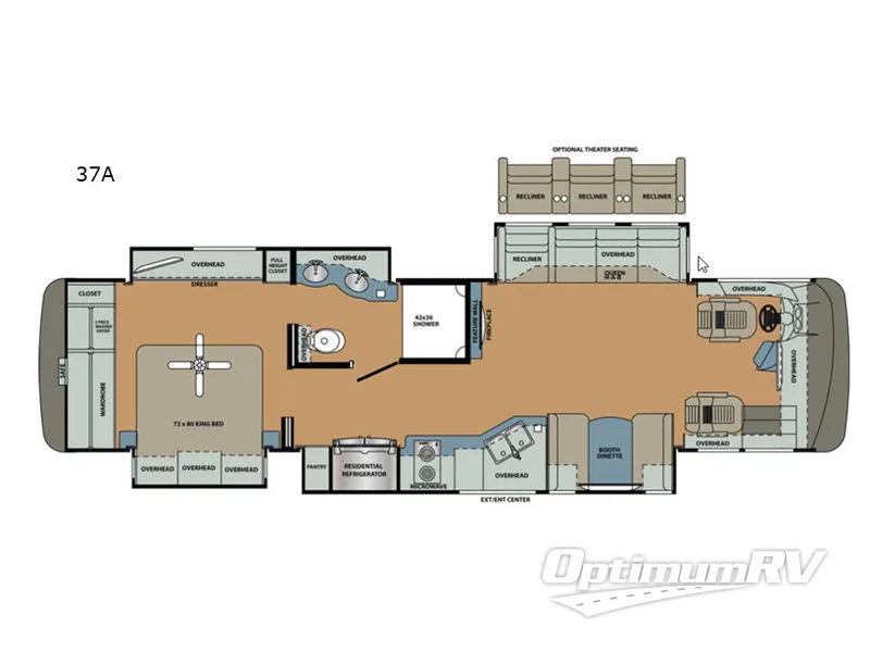 2019 Forest River Berkshire XL 37A RV Floorplan Photo