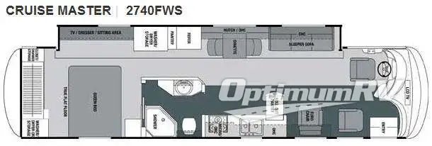 2008 Georgie Boy Cruise Master 3740FWS RV Floorplan Photo