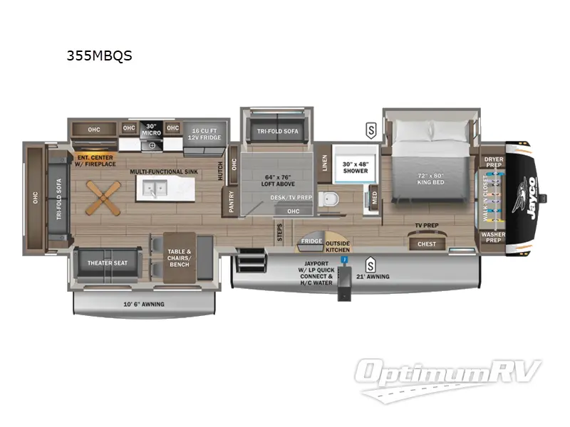 2025 Jayco Eagle 355MBQS Floorplan Photo