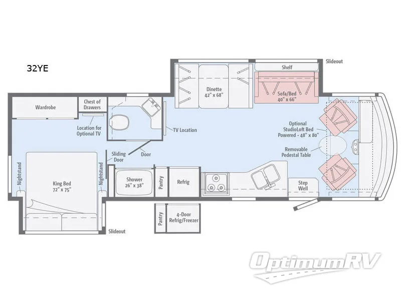 2017 Winnebago Sunstar 32YE Floorplan Photo