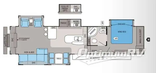 2013 Jayco Pinnacle 36REQS Floorplan Photo
