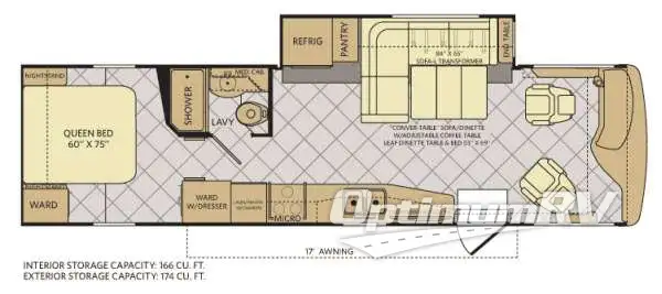 2013 Fleetwood Excursion 33A Floorplan Photo