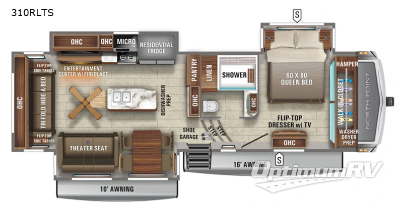 2021 Jayco North Point 310RLTS Floorplan Photo