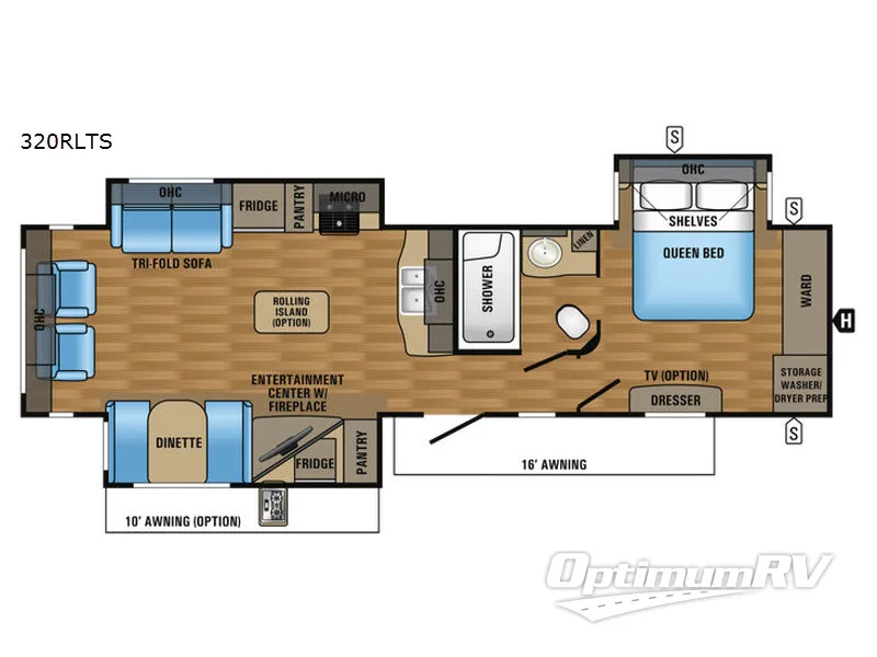 2017 Jayco Eagle 320RLTS Floorplan Photo