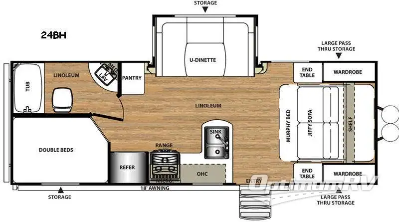 2017 Forest River Salem Hemisphere Lite 24BH RV Floorplan Photo