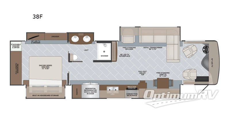 2020 Holiday Rambler Navigator 38F Floorplan Photo
