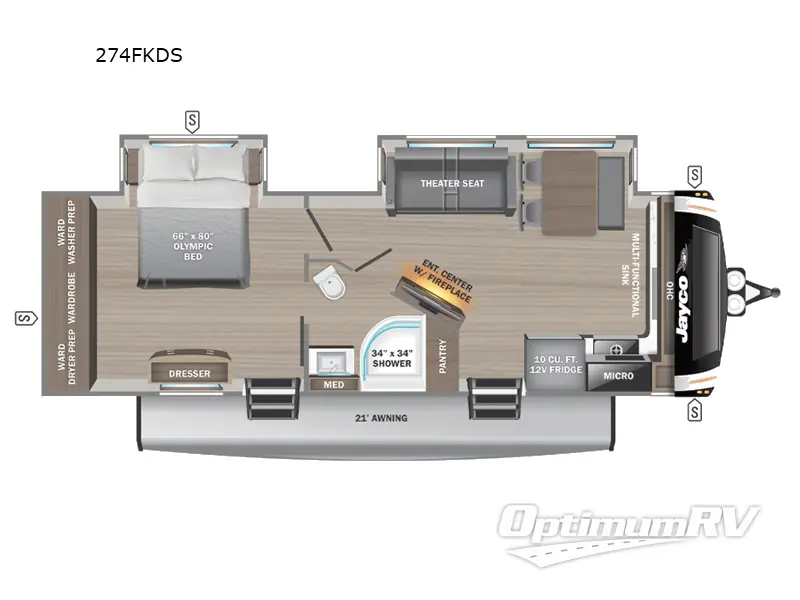 2025 Jayco Eagle HT 274FKDS Floorplan Photo