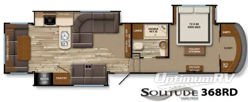 2014 Grand Design Solitude 368RD Floorplan Photo