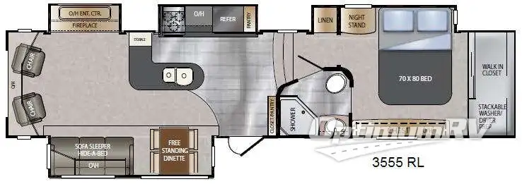 2013 Keystone alpine 3555RL Floorplan Photo