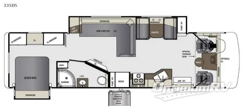 2015 Forest River Georgetown 335DS RV Floorplan Photo