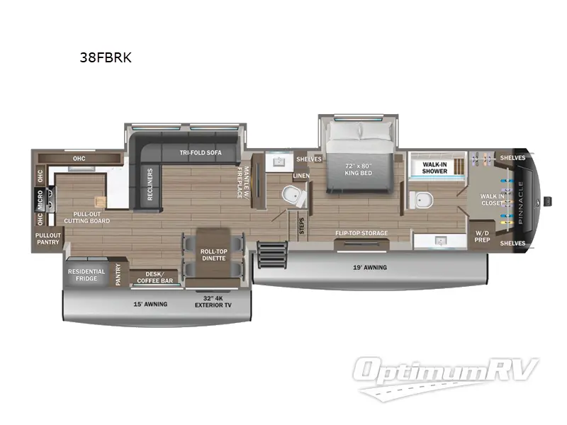2025 Jayco Pinnacle 38FBRK Floorplan Photo