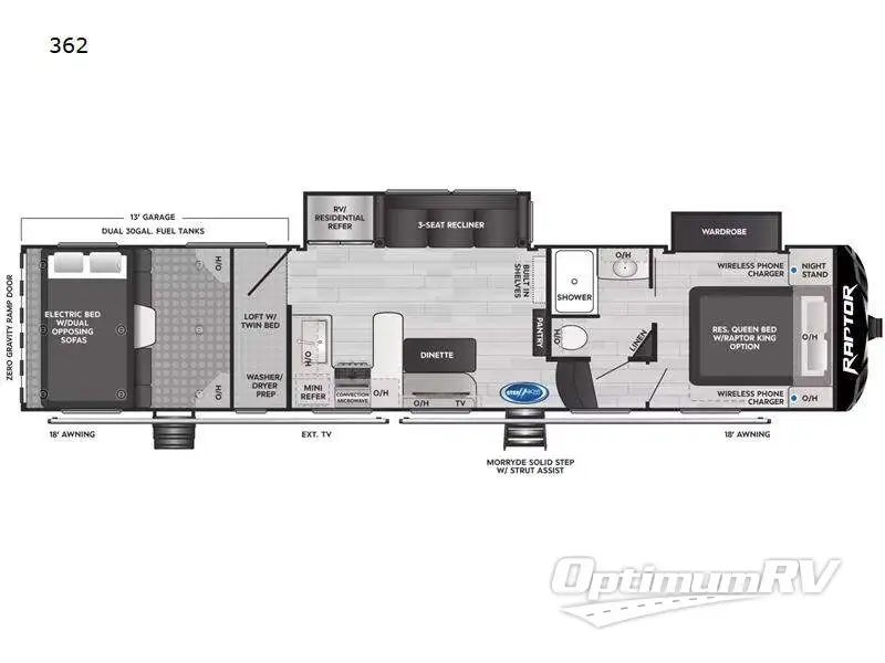 2023 Keystone Raptor 362 RV Floorplan Photo