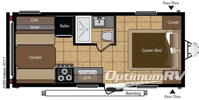 2011 Keystone Hideout 20RD RV Floorplan Photo