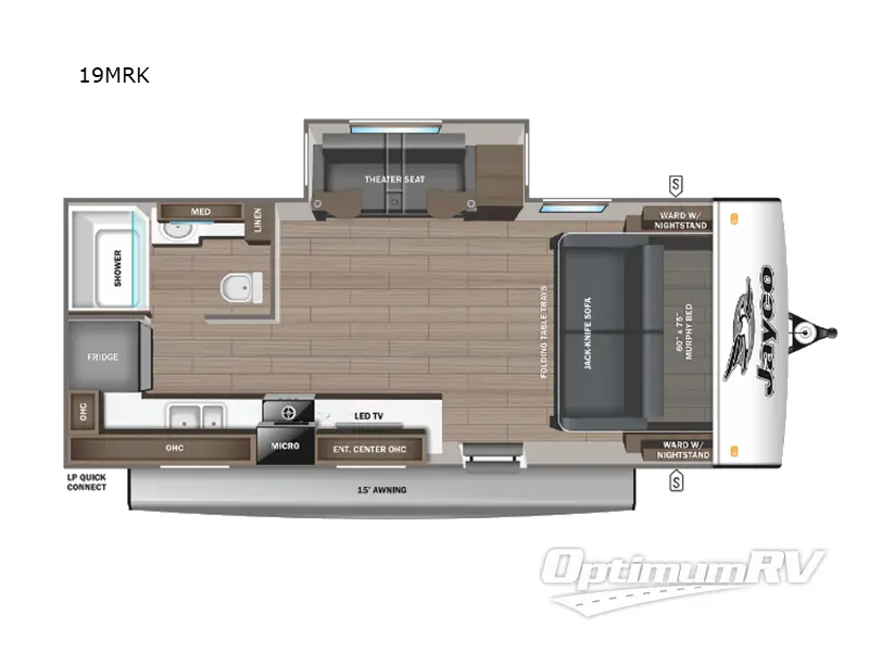 2025 Jayco Jay Feather 19MRK Floorplan Photo