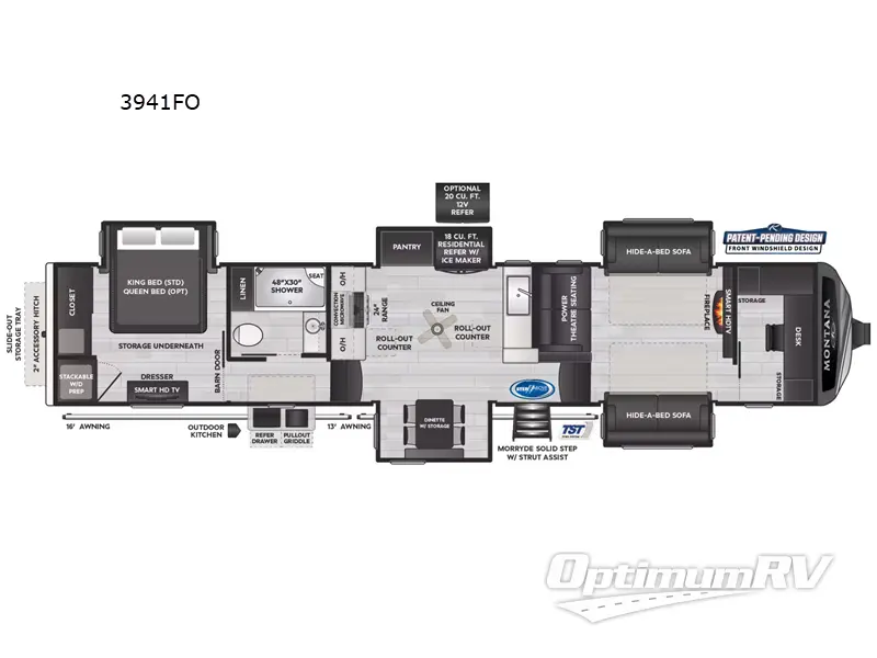 2025 Keystone Montana 3941FO Floorplan Photo