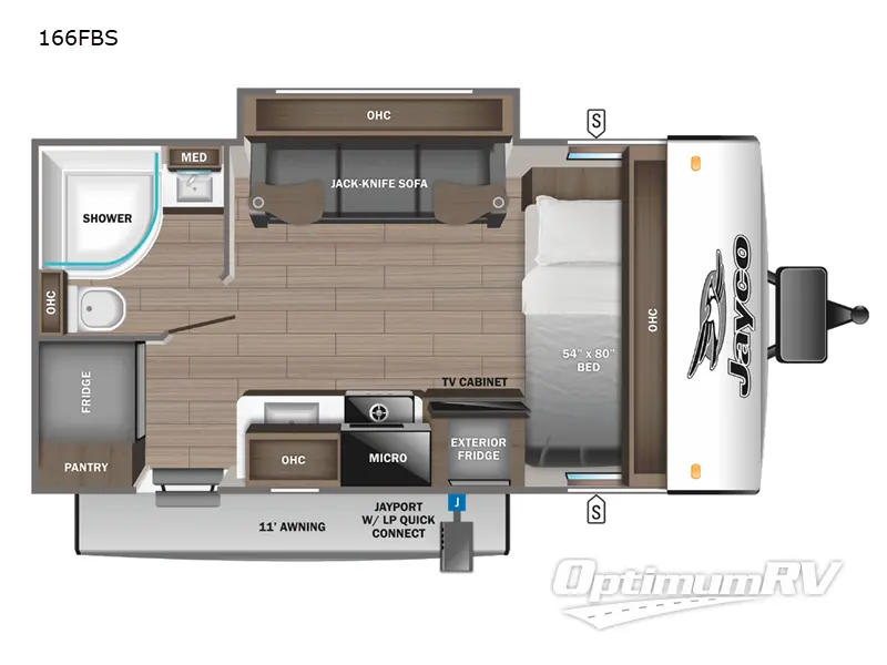 2024 Jayco Jay Feather Micro 166FBS RV Floorplan Photo