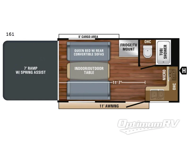 2018 Jayco Octane Super Lite 161 RV Floorplan Photo