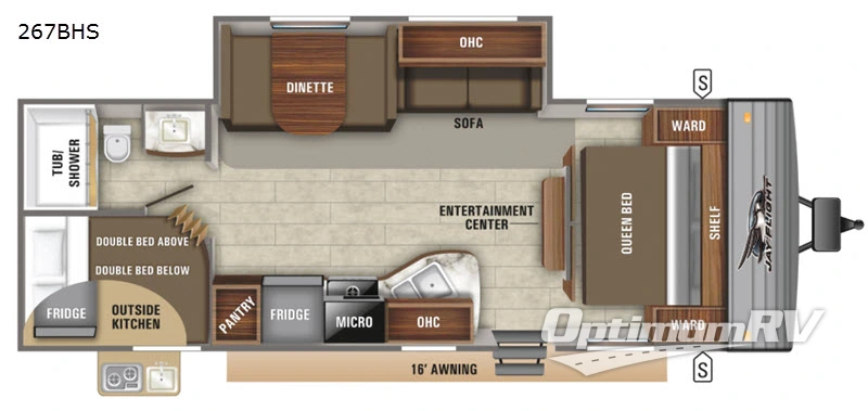 2020 Jayco Jay Flight SLX 8 267BHS Floorplan Photo