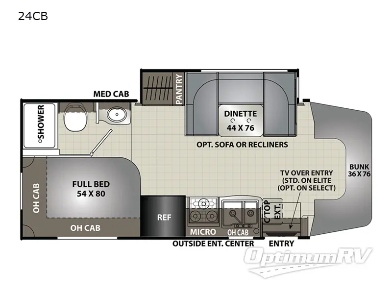 2022 Coachmen Prism Elite 24CB Floorplan Photo