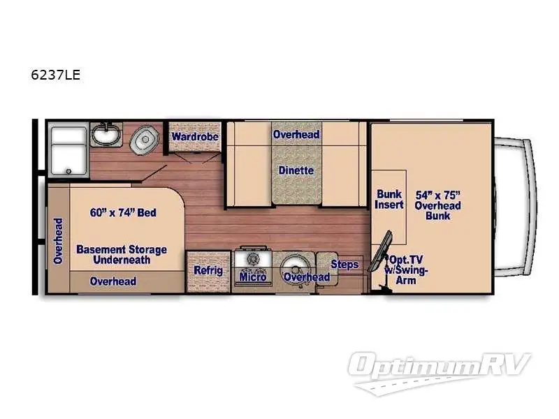 2021 Gulf Stream Conquest Class C 6237LE Floorplan Photo