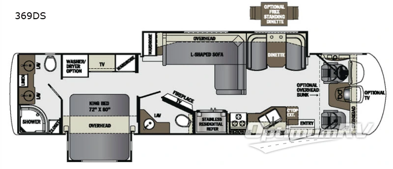 2018 Forest River Georgetown XL 369DS Floorplan Photo