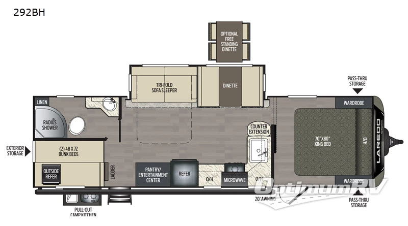 2020 Keystone Laredo 292BH Floorplan Photo