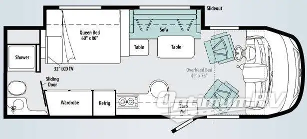 2010 Itasca Reyo 25R Floorplan Photo