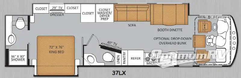 2014 Thor Challenger 37LX RV Floorplan Photo