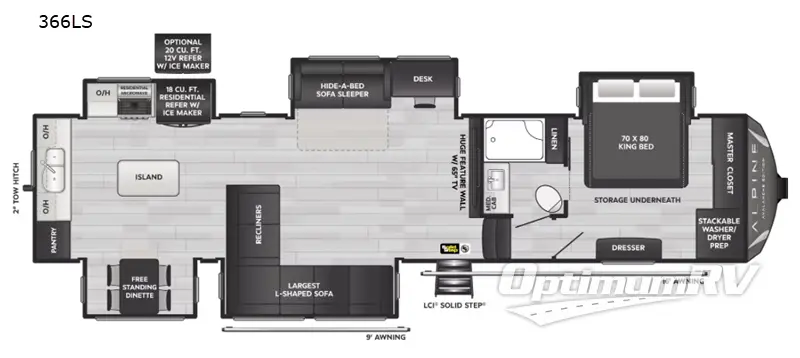 2025 Keystone Alpine Avalanche Edition 366LS Floorplan Photo