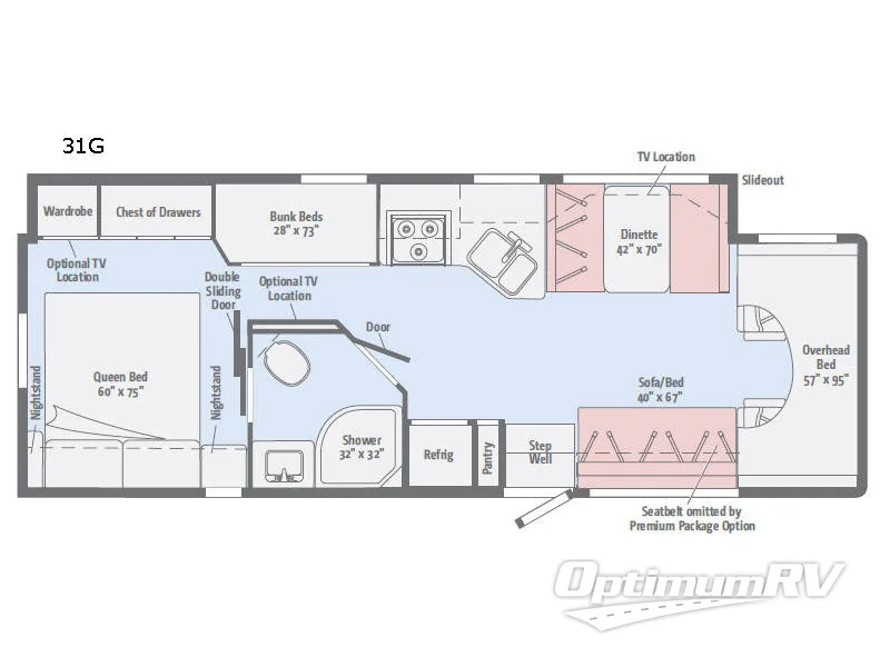 2019 Winnebago Spirit 31G Floorplan Photo