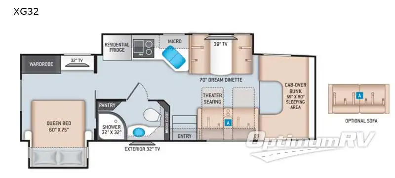 2021 Thor Omni XG32 Floorplan Photo