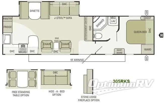2012 Starcraft Autumn Ridge 305RKS Floorplan Photo