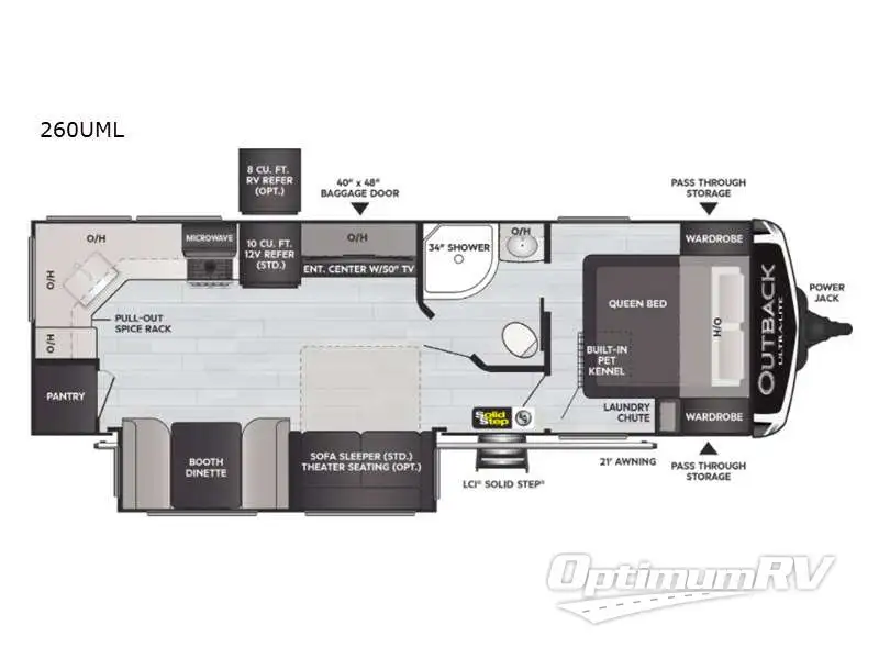 2021 Keystone Outback Ultra Lite 260UML RV Floorplan Photo