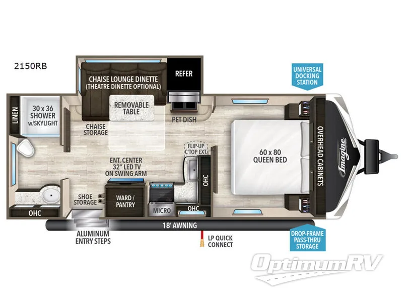 2019 Grand Design Imagine 2150RB RV Floorplan Photo