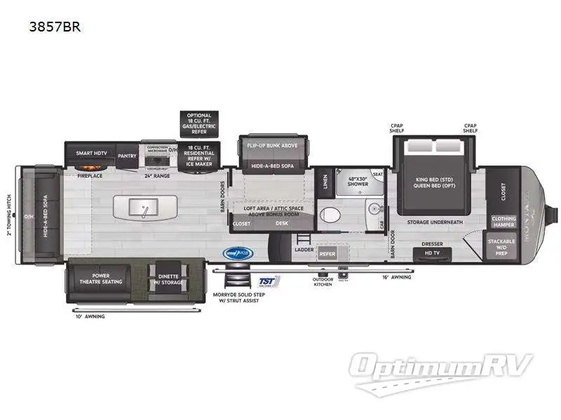 2023 Keystone Montana 3857BR Floorplan Photo