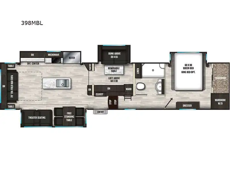 2023 Coachmen Brookstone 398MBL Floorplan Photo