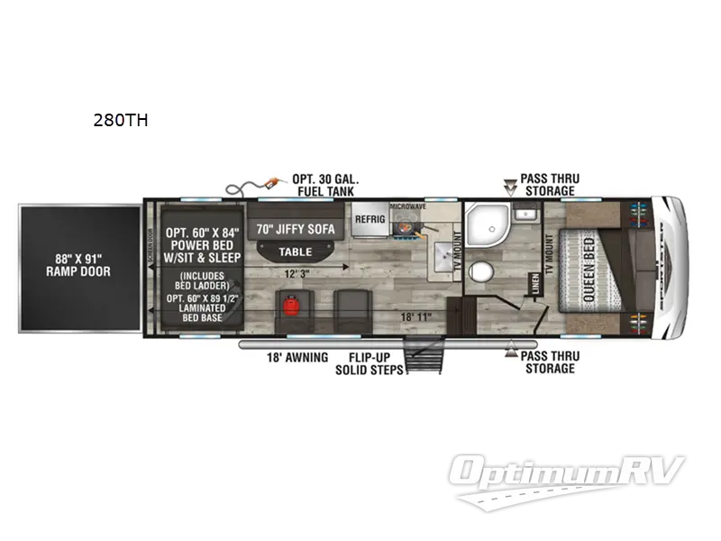 2023 KZ Sportster 280TH Floorplan Photo