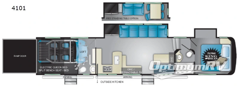 2019 Heartland Cyclone 4101KING Floorplan Photo