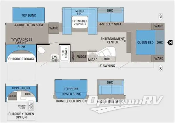2011 Jayco Jay Flight G2 32BHDS Floorplan Photo